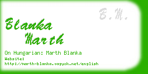 blanka marth business card